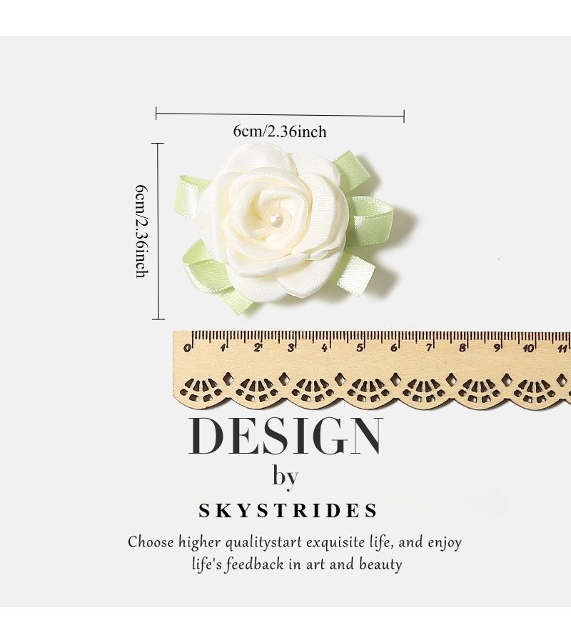 2 Pack Camellia Hair Clips For Women Gentle On Fabric Hair Wedding Festival - Image 4