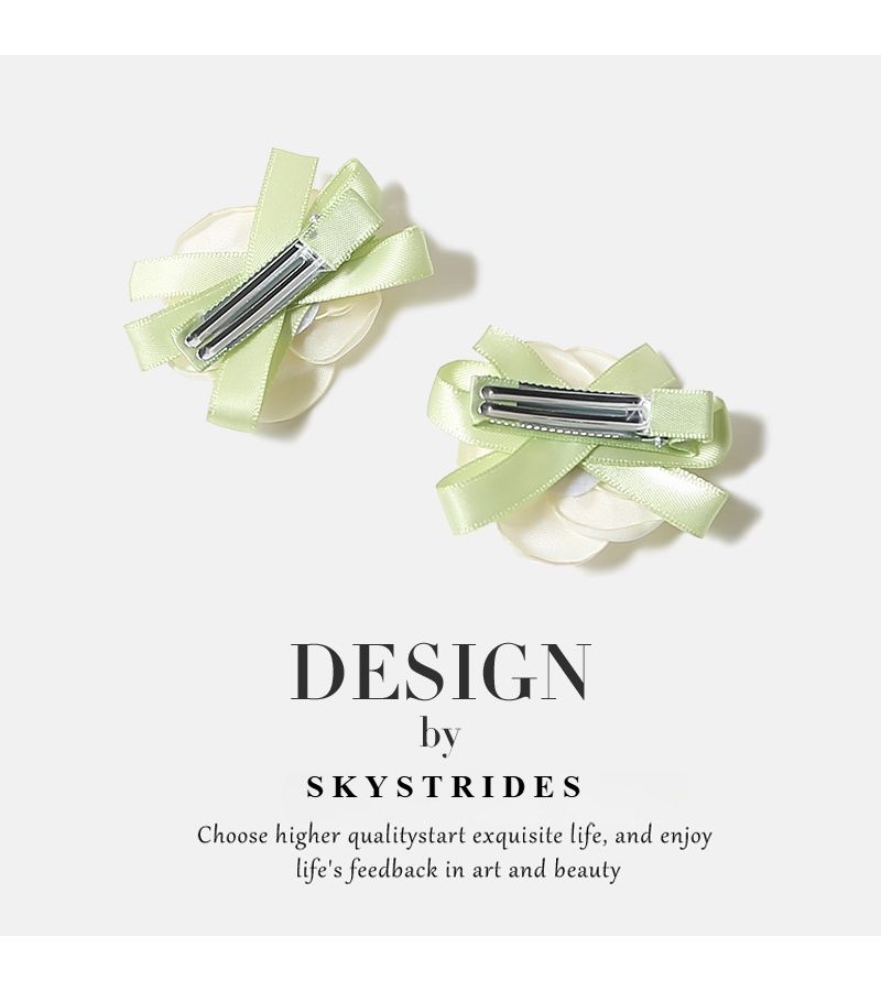 2 Pack Camellia Hair Clips For Women Gentle On Fabric Hair Wedding Festival - Image 3