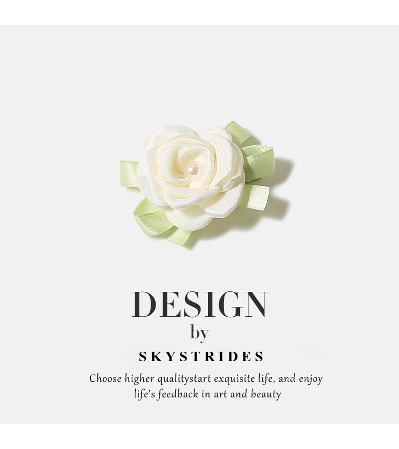 2 Pack Camellia Hair Clips For Women Gentle On Fabric Hair Wedding Festival - Image 1