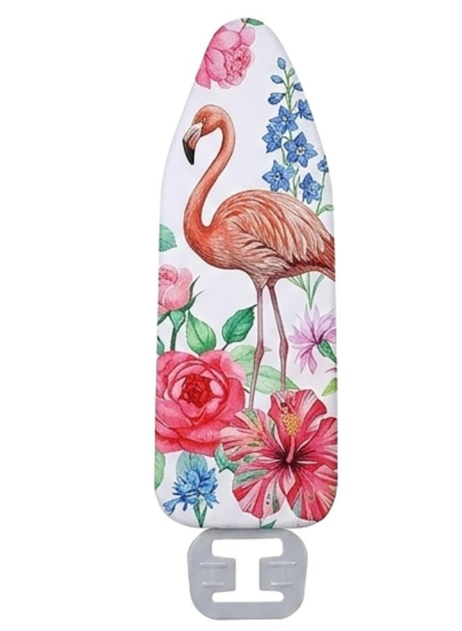 غطاء لوح كي بتصميم فلامنجو - 140 × 50 سم، مقاوم للحرارة، سطح أملس، متين وسهل الاستخدام - Image 1