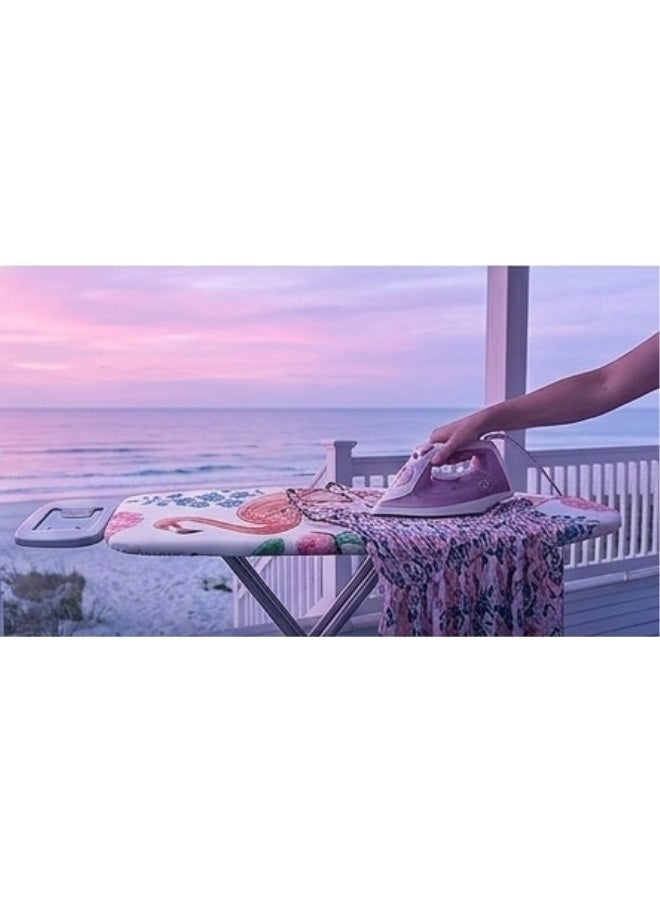 غطاء لوح كي بتصميم فلامنجو - 140 × 50 سم، مقاوم للحرارة، سطح أملس، متين وسهل الاستخدام - Image 3