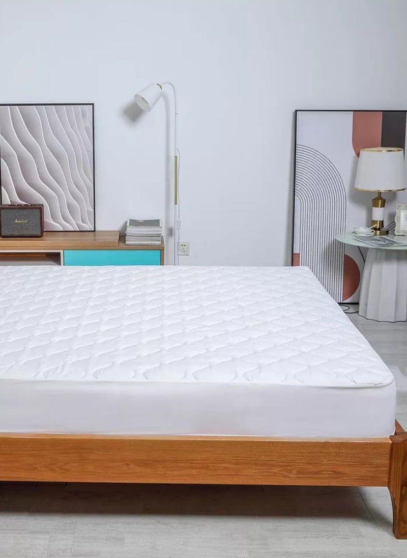 Blueberry Quilted Mattress Protector Extra Deep Fitted Sheet Cover 100X200+20Cm - Image 1