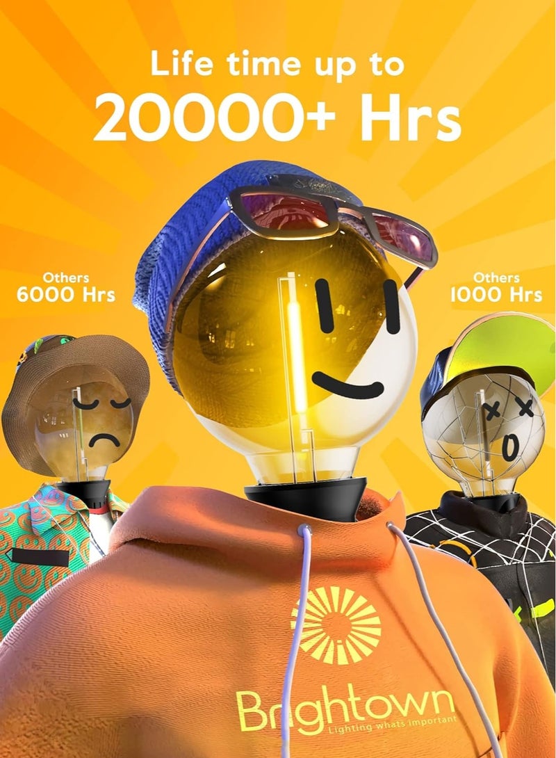 أضواء سلسلة خارجية بتشغيل كهرباء الشبكة بطول 28 قدمًا من نوع G40 مع 25 لمبة LED مقاومة للتكسير ومقاومة للطقس للاستخدام التجاري في الحدائق وها - Image 4