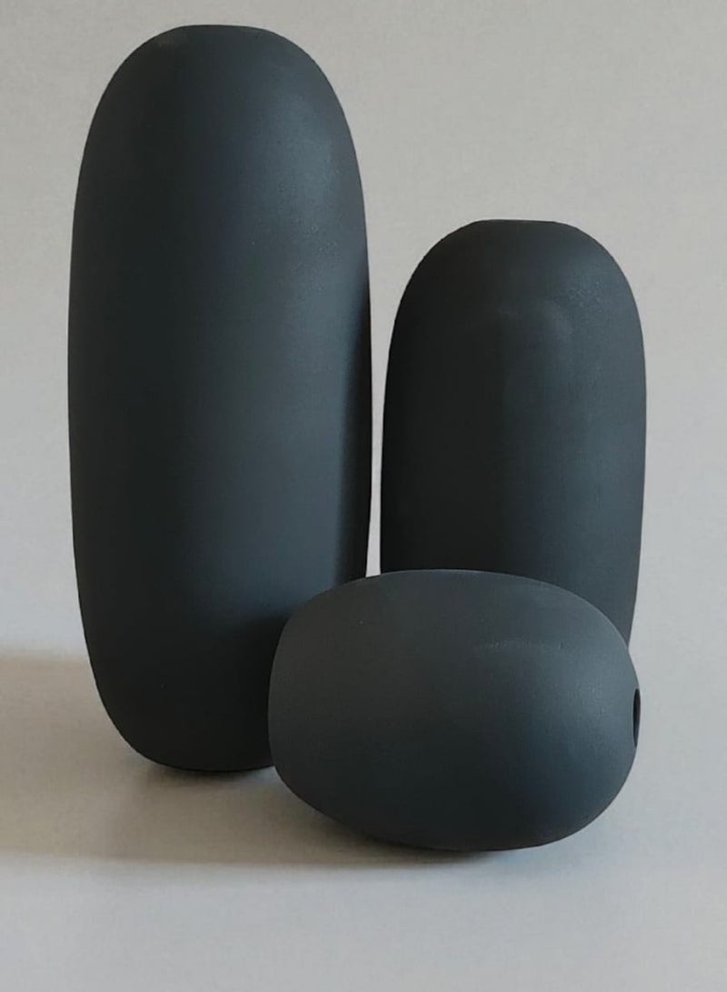 كلور زون بوتري طقم 3 فازة فخارية ديكورية المكتب و المنزل - Image 2