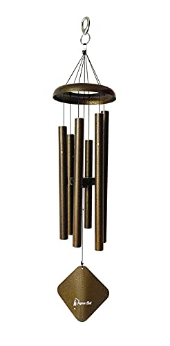 Jaguar bell 6 Aluminum Pipes/Rods Windchime with Good Sound for Positive Vibrations and Energy, Wind Chimes (6- Pipes, SIZE-28 Inch)-Antique Gold - Image 3