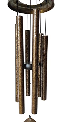 Jaguar bell 6 Aluminum Pipes/Rods Windchime with Good Sound for Positive Vibrations and Energy, Wind Chimes (6- Pipes, SIZE-28 Inch)-Antique Gold - Image 5