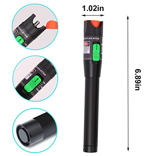 GESD 2PCS Visual Fault Locator Fiber Optic Cable Tester Meter Red Light VFL with 2.5mm Universal Connector for FC/SC/ST Adapter Pen for CATV Telecommunications Engineering Maintenance - Image 5