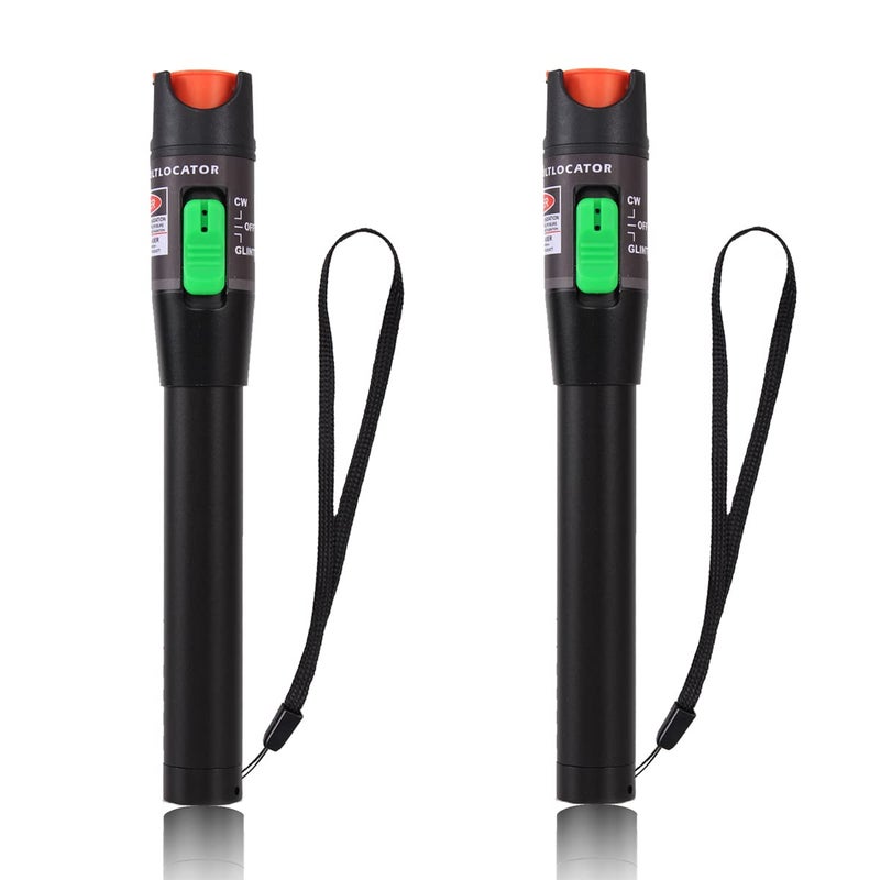 GESD 2PCS Visual Fault Locator Fiber Optic Cable Tester Meter Red Light VFL with 2.5mm Universal Connector for FC/SC/ST Adapter Pen for CATV Telecommunications Engineering Maintenance - Image 4