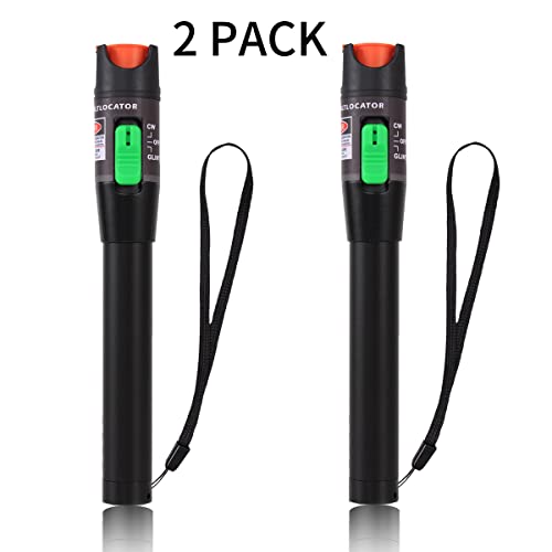 GESD 2PCS Visual Fault Locator Fiber Optic Cable Tester Meter Red Light VFL with 2.5mm Universal Connector for FC/SC/ST Adapter Pen for CATV Telecommunications Engineering Maintenance - Image 2