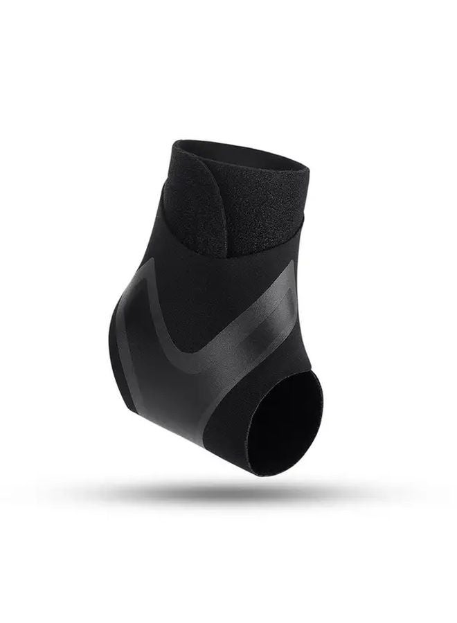 Set of 2 Adjustable Ankle Support Sleeves Black Size M for Fitness Sports Pressure Relief - Image 1