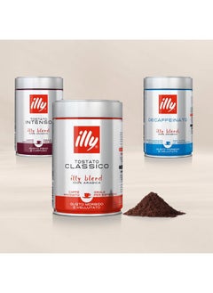 Illy Intenso Ground Espresso Coffee, Bold Roast, Intense, Robust And Full Flavored With Notes Of Deep Cocoa, 100% Arabica Coffee, No Preservatives, 8.8 Ounce (Pack Of 1)  - Image 3