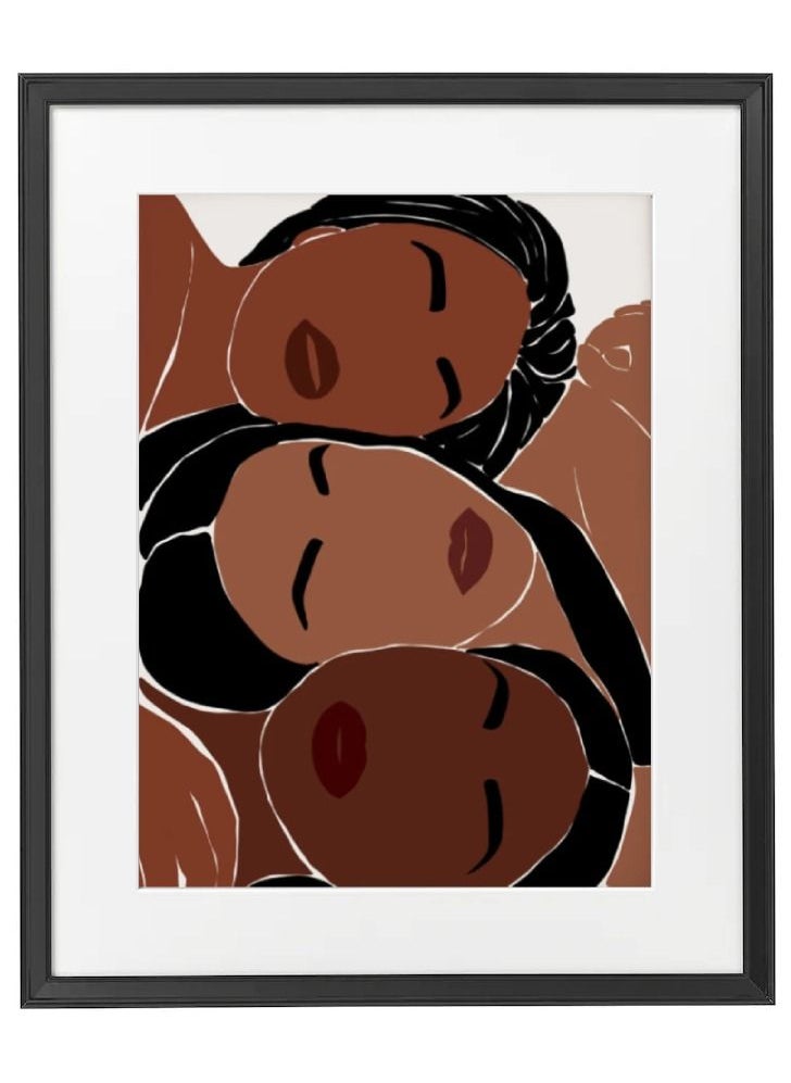 Boomah Accessories African American Face Art Modern Self Love Framed Poster 50x40 cm 