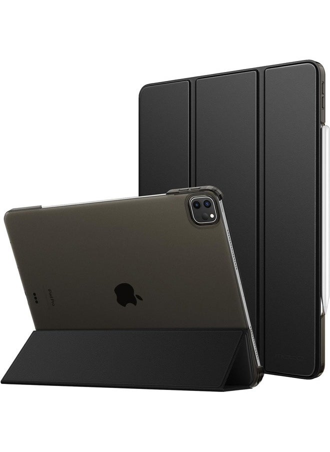 ELTRAZONE Sleek Black Hard Case for iPad Air 13-Inch M2 (2024) & iPad Pro 12.9-Inch (6th/5th Gen) – Frosted PC Back with Touch ID & Pencil Compatibility - Image 1