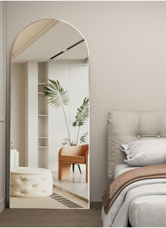 Generic Full Length Mirror, 165x60cm Arch Mirror Floor Mirror with Stand, Gold Arched Full Body Standing or Leaning Mirror  - Image 4