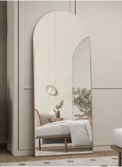 Generic Full Length Mirror, 165x60cm Arch Mirror Floor Mirror with Stand, Gold Arched Full Body Standing or Leaning Mirror  - Image 5