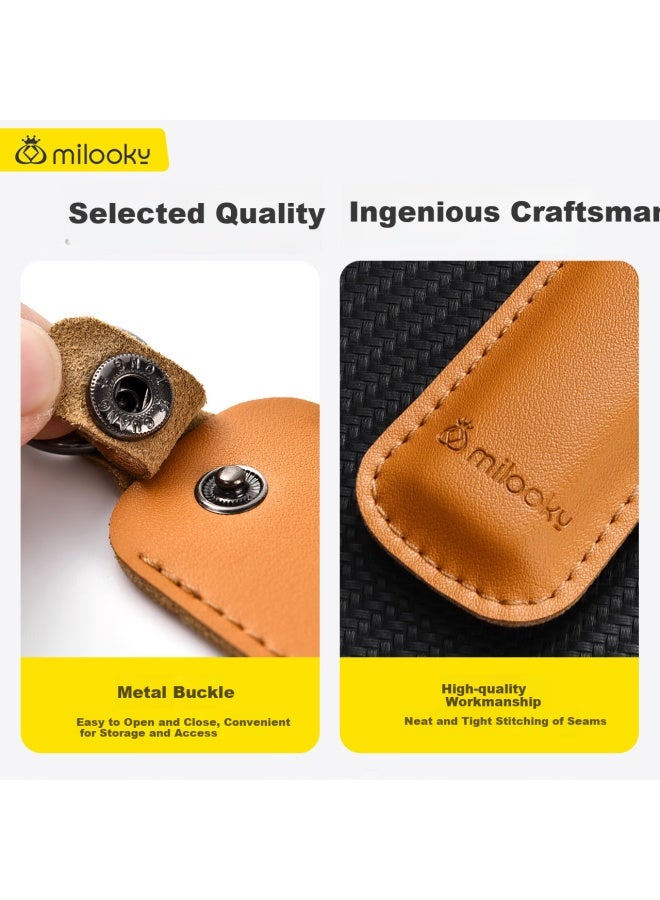 Diyi Workshop Di Yi Workshop Genuine Leather Usb Flash Drive Storage Bag Anti-lost Case For Sandisk, Kingston, Patriot, Hikvision Usb Flash Drives, Cowhide Business Anti-lost Keychain Pendant Protective Cover - Image 5
