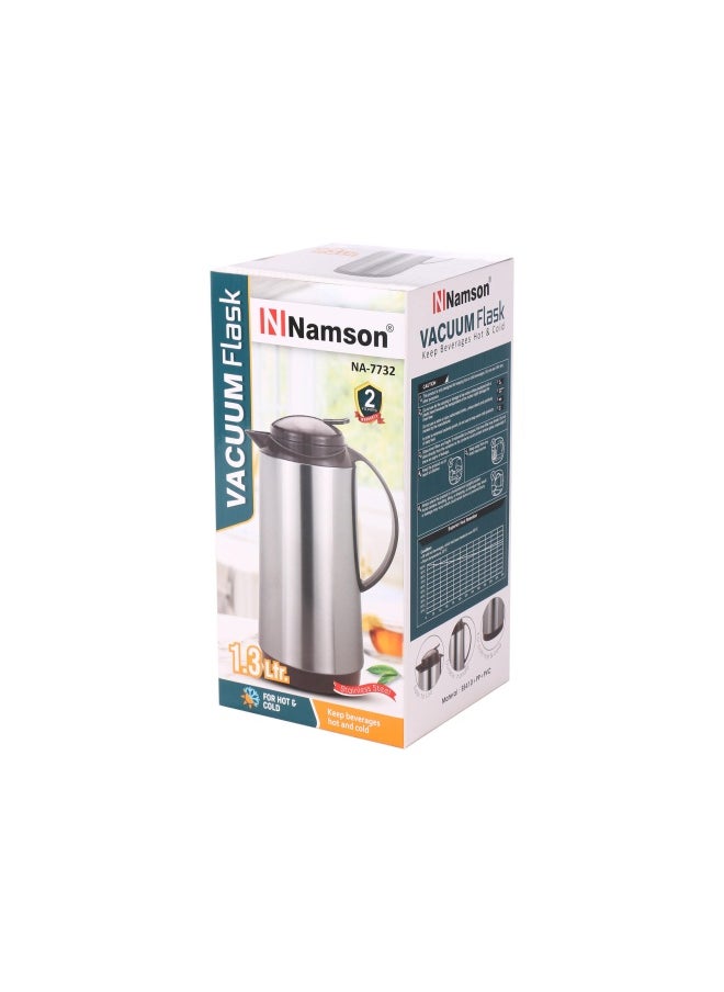 NAMSON Vacuum Flask 1.3L Hot And Cold | Double Walled | Thermalsteel | Na-7732  - Image 2