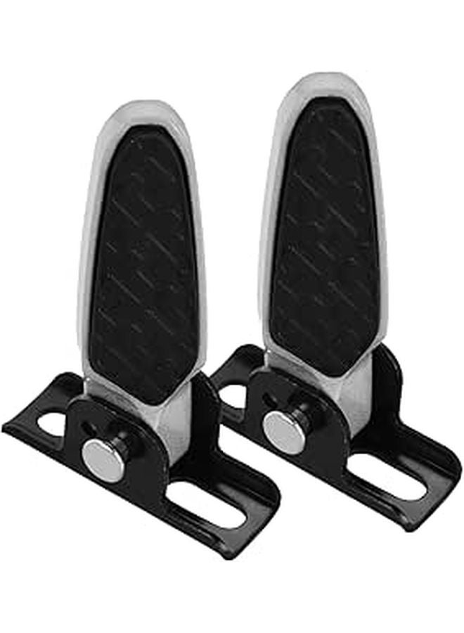 Aluminum Alloy Folding Electric Bicycle Footrests Anti Slip Rear Pedals For Scooters Motorcycles - Image 1
