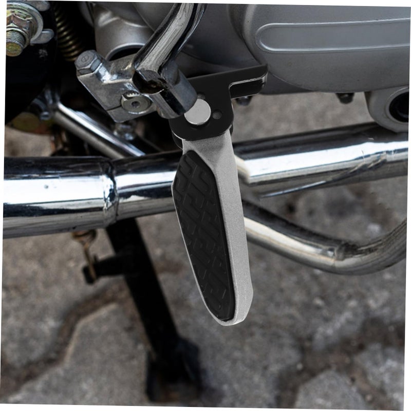 Aluminum Alloy Folding Electric Bicycle Footrests Anti Slip Rear Pedals For Scooters Motorcycles - Image 5