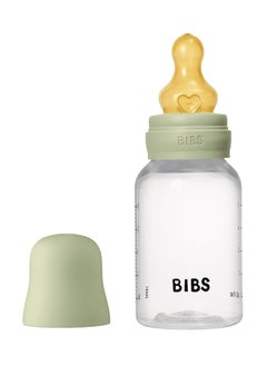 BIBS Pack Of 1 Baby Bottle Round Nipple Latex 150 Ml Slow Flow, Sage, 0 Months +  - Image 1