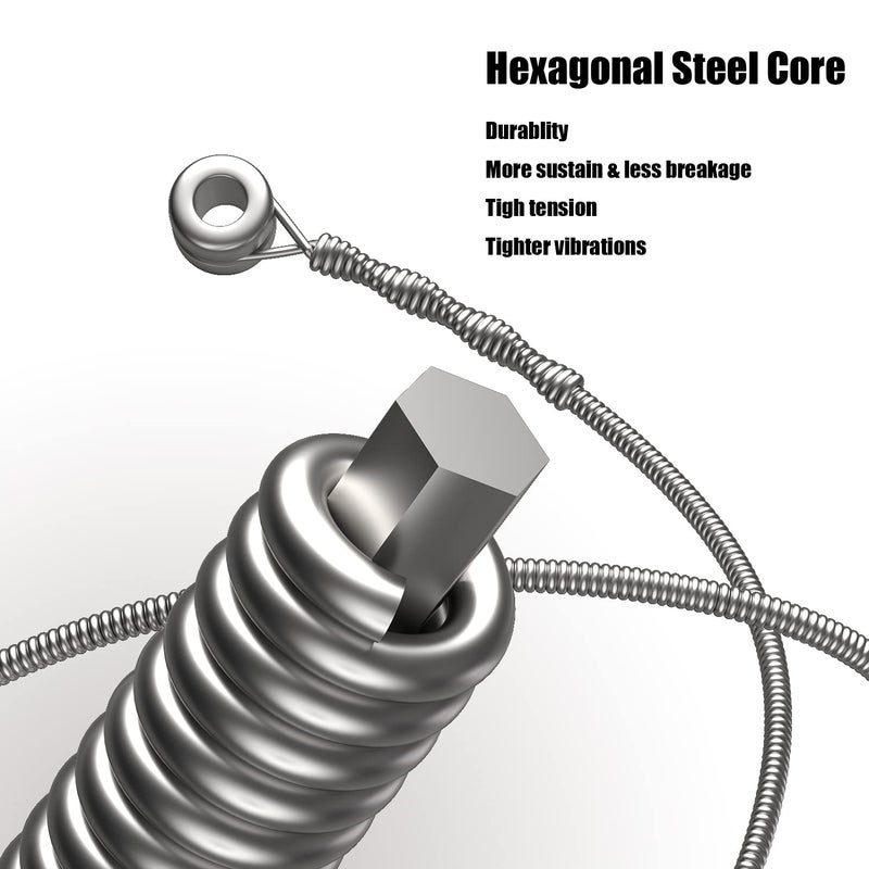 MUSCELL Electric Guitar Strings Handmade Nickel Plated Hex Core Steel Colorful Ball End-3 Packs-6 String-Medium 11-52 - Image 3
