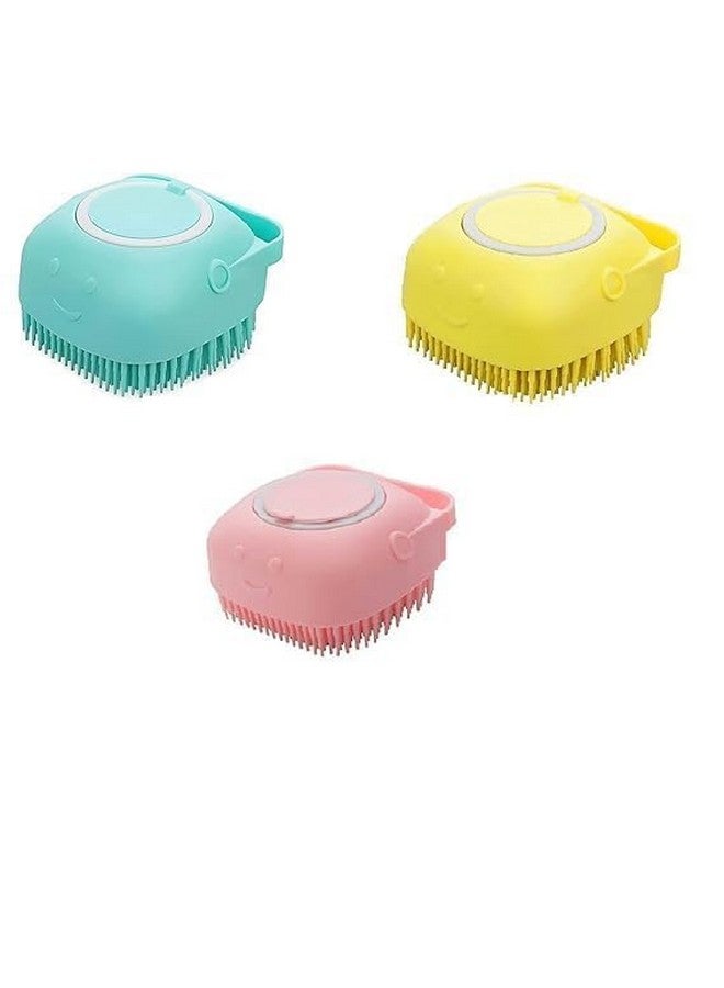 Riderev Body Scrubber with Soap Dispenser Brush, Silicone Exfoliating Brushes, Soft Body Exfoliator, Bath Loofah for Babies, Kids, Women, Men and Pets (Multicolor) (Pack of 1) - Image 1