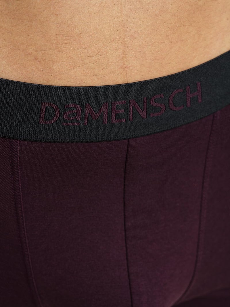 DAMENSCH Mens Premium Cotton Solid Trunks ReFRSH Single of Peppermint Powered-Pack of 1-Loyal Maroon-X-Large - Image 5