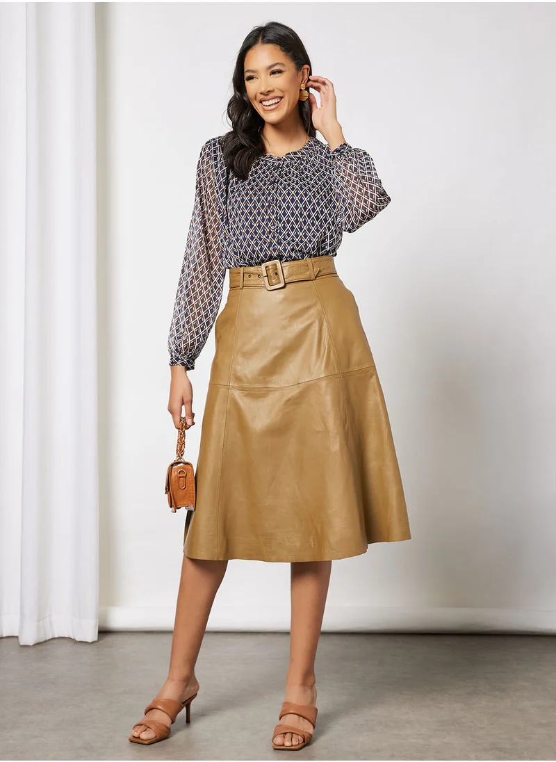 Jacqueline de Yong Sheer Printed Shirt