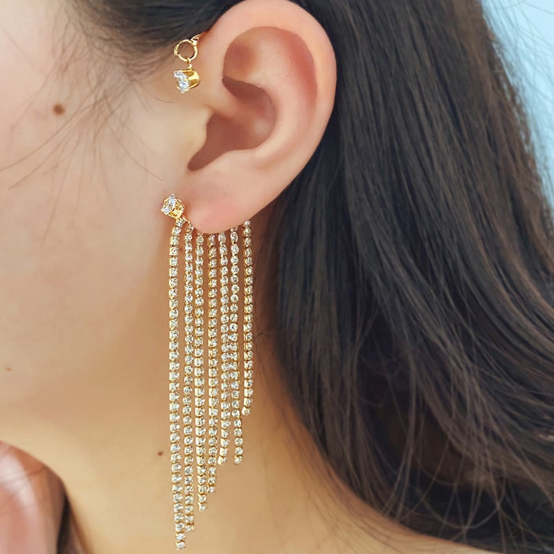 Butterfly Rhinestone Ear Cuffs No Piercing Needed 24#