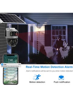 Generic Solar Camera Outdoor Dual Lens 4G Camera Solar Home Security Cameras PIR Human Detection Video IP Camara with 64GB SD Card  - Image 3
