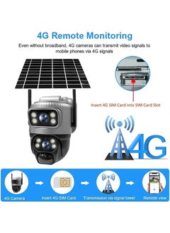 Generic Solar Camera Outdoor Dual Lens 4G Camera Solar Home Security Cameras PIR Human Detection Video IP Camara with 64GB SD Card  - Image 5