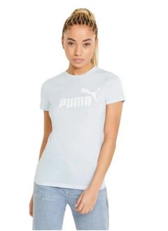 PUMA Ess Logo Tee (S) Silver Mist  - Image 1