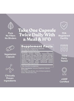 Eu Natural Nourish Lactation Support Breastfeeding Vitamins Nutritious Milk Supply Colic Gas Relief Let Down Pills Fenugreek Moringa Goat Rue 60 Mini Vegetarian Soft Capsules  - Image 3