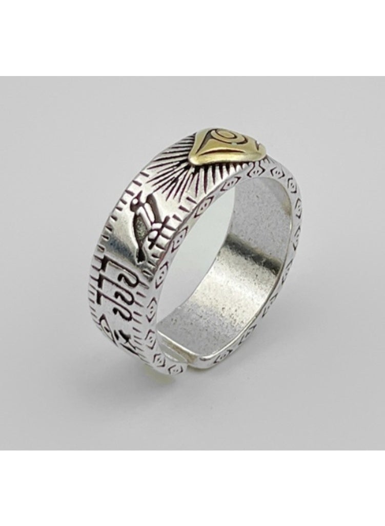 Men Adjustable Ring Sliver S925 Ring Elegant Unique Retro Sliver  Non-Fading Open Ring - Image 2