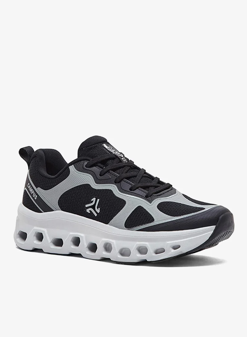 CAMPUS Men Crunk Marathon Cushion Lace-Up Running Shoes-Black