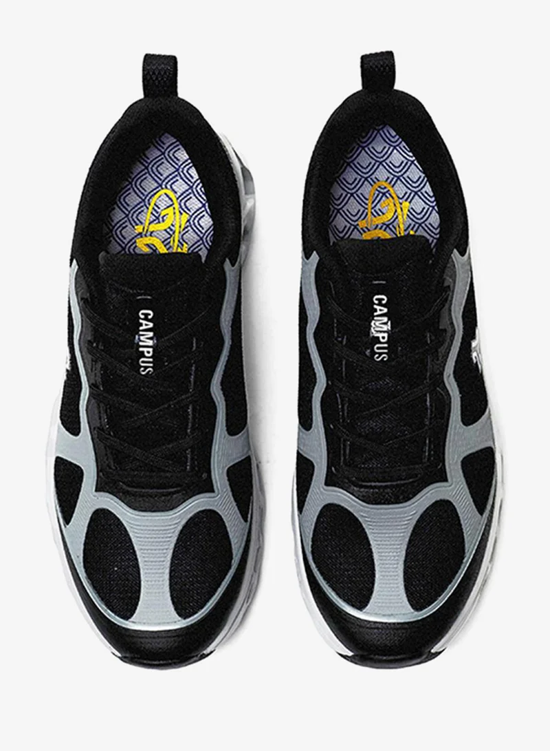 Campus Black Men Crunk Marathon Cushion Lace-Up Running Shoes-Black for Men | Best Price UAE
