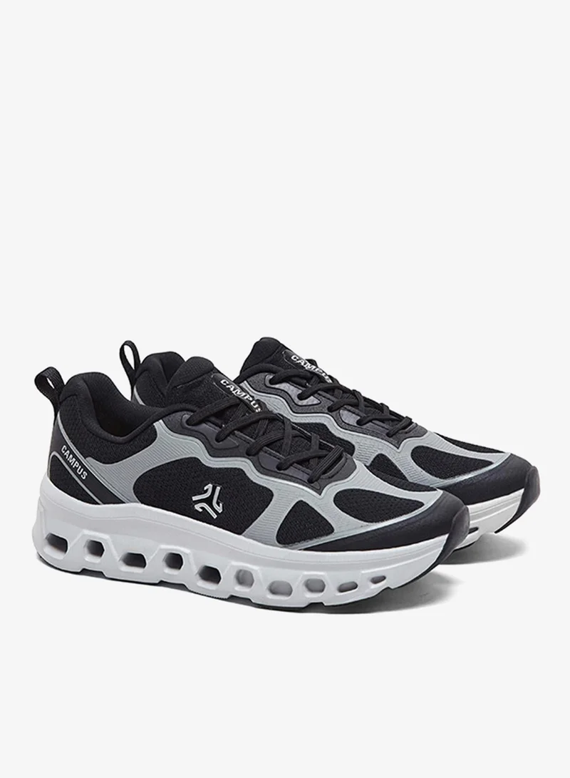 Campus Black Men Crunk Marathon Cushion Lace-Up Running Shoes-Black for Men | Best Price UAE