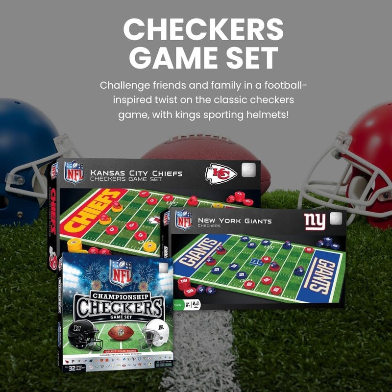 Master Pieces - NFL Checkers, Officially Licensed Cincinnati Bengals Football Board Game for 2 Players, Family Fun for Kids & Adults - Image 2
