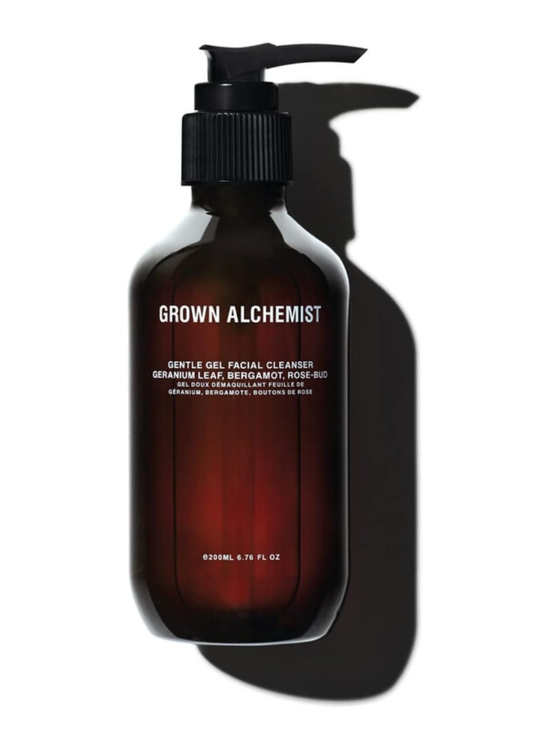 منظف وجه جل لطيف بخلاصة ورق الجيرانيوم وزيت البرغموت وزيت البراعم الوردية  منظف وجه قائم على الزيوت للبشرة الجافة والحساسة غسول وجه مرطب طبيعي يقلل من حب الشباب 200 مل - Image 1