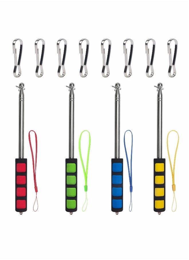 Generic Telescopic Flag Pole, Portable Pole for Camping with Lanyard, 1.6m Poles Stick Tourist Guide Travelling Presentation Pointer 4pcs, Random Color  - Image 1