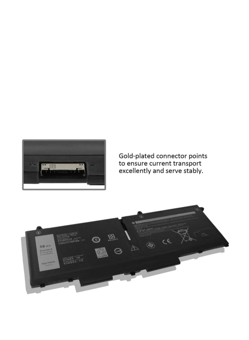 Terabyte REPLACEMENT  58Wh FK0VR 07KRV 293F1 Laptop Battery for Dell Latitude 15 5530 7530 13 5330 7330 14 5430 7430 2-in-1 Precision 3570 Mobile Workstation Series P133G P134G P138G P138G P111 39G 39G P39G002 - Image 3