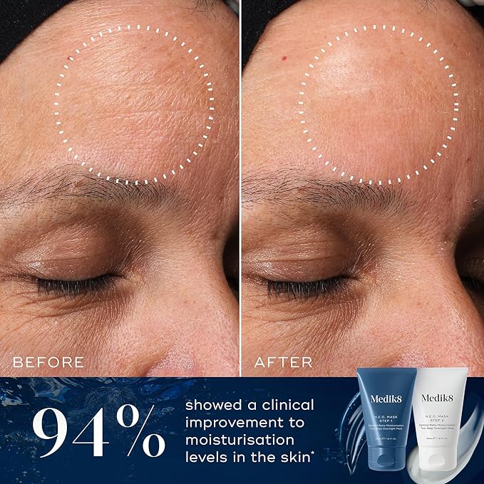 Medik8 HEO Mask Optimal Ratio Moisturisation TwoStep Overnight Hydrating Face Mask 2 x 50ml - Image 2