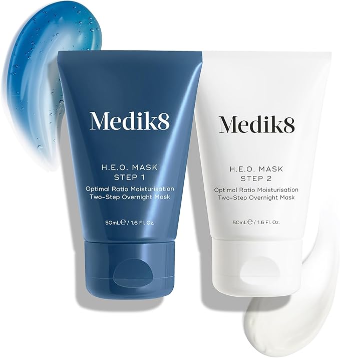 Medik8 HEO Mask Optimal Ratio Moisturisation TwoStep Overnight Hydrating Face Mask 2 x 50ml - Image 1