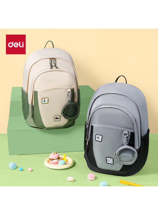Deli Deli Bb208 Yuanqi Series Student Backpack , Gree - Image 1