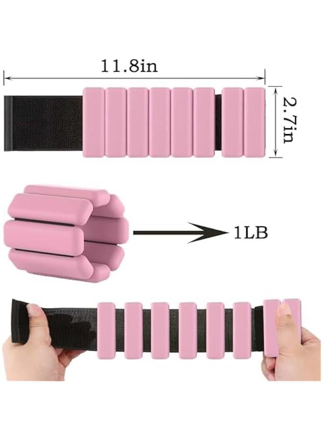 HOOKOR Adjustable Wrist & Ankle Weights for Women and Men, Workout Weights Set of 2 (1Lb Each), Suitable for a Variety of Sports - Image 2