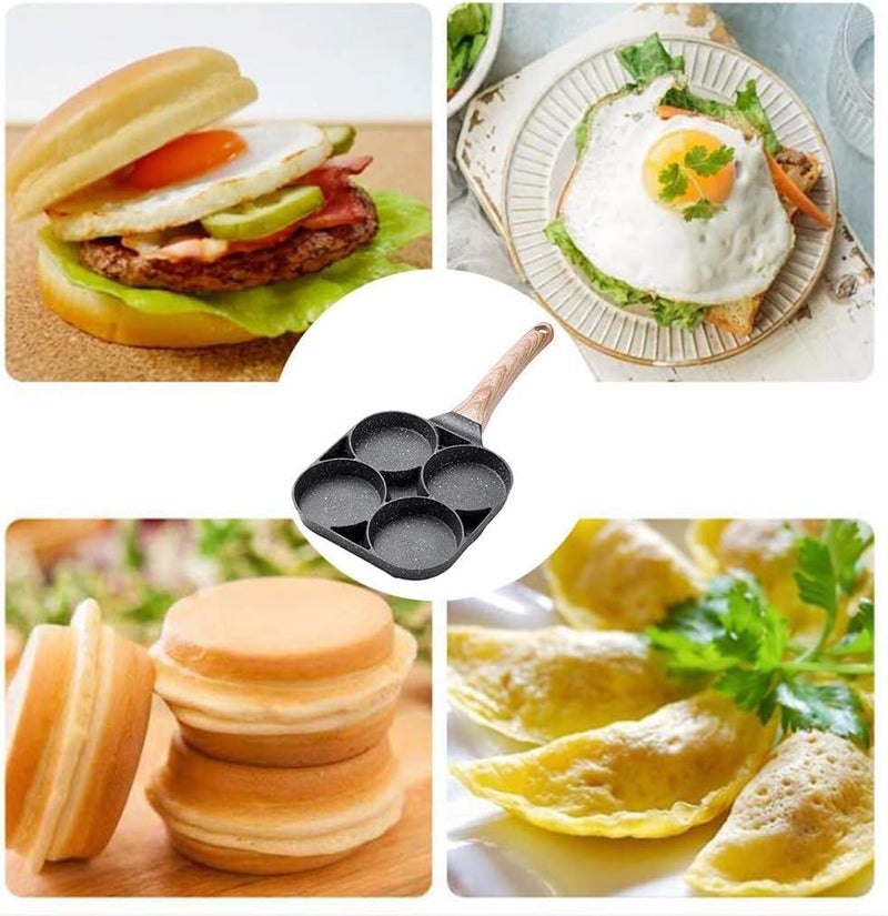 JOLYMIT Egg Cooker Frying Pan, Pan Cake, Omelette Pan, Burger Pan for Breakfast, Poached Egg, Omelette Pan, Nonstick Pancake Pans (1 Pcs) - Image 4