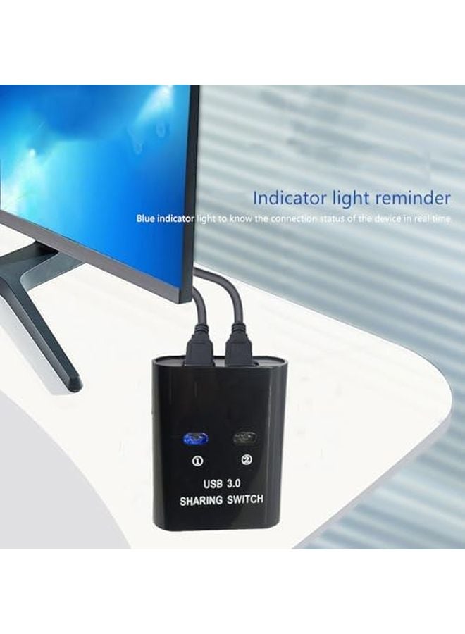 جهاز مشاركة طابعة USB 2 منفذ محول KVM محور تقسيم مشاركة دليل محول - Image 3