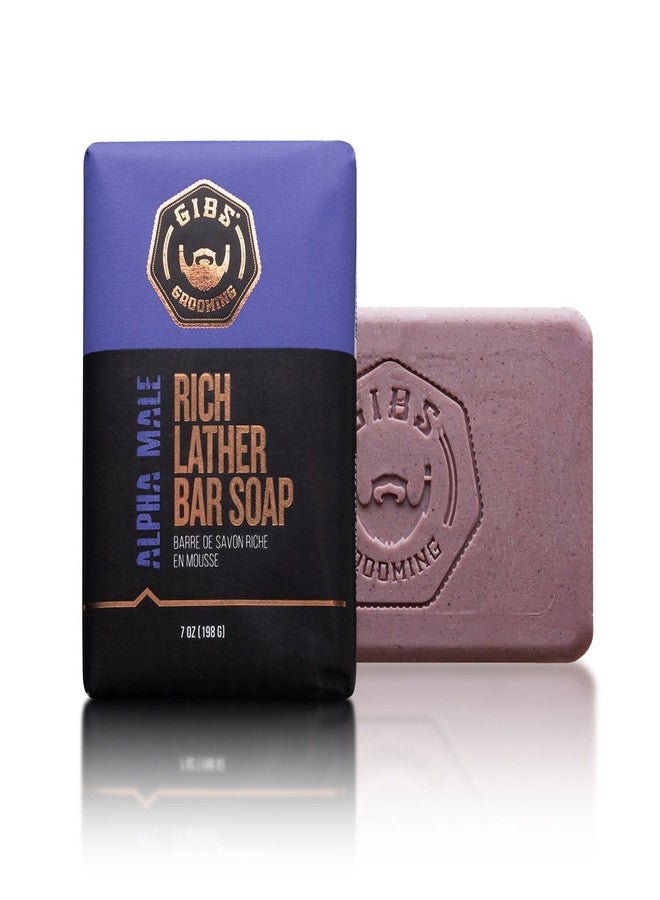 GIBS Alpha Male, Rich Lather, Long-Lasting, Vanilla, 7oz Bar Soap - Image 1