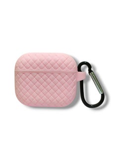 Generic AirPods 3 Silicone Case with Stylish Ribbed Design - Pink  - Image 2