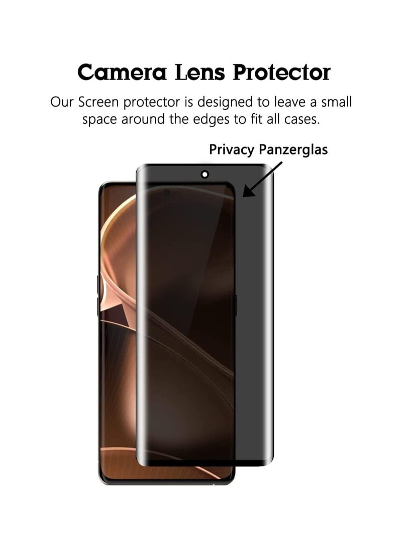 [2 Pack] Privacy Screen Protector Compatible with VIVO X60, Privacy Tempered Glass Screen Protector, Anti-Peep 9H Hardness Tempered Glass, Anti-Spy Privacy Protector Film [Anti-scratch]